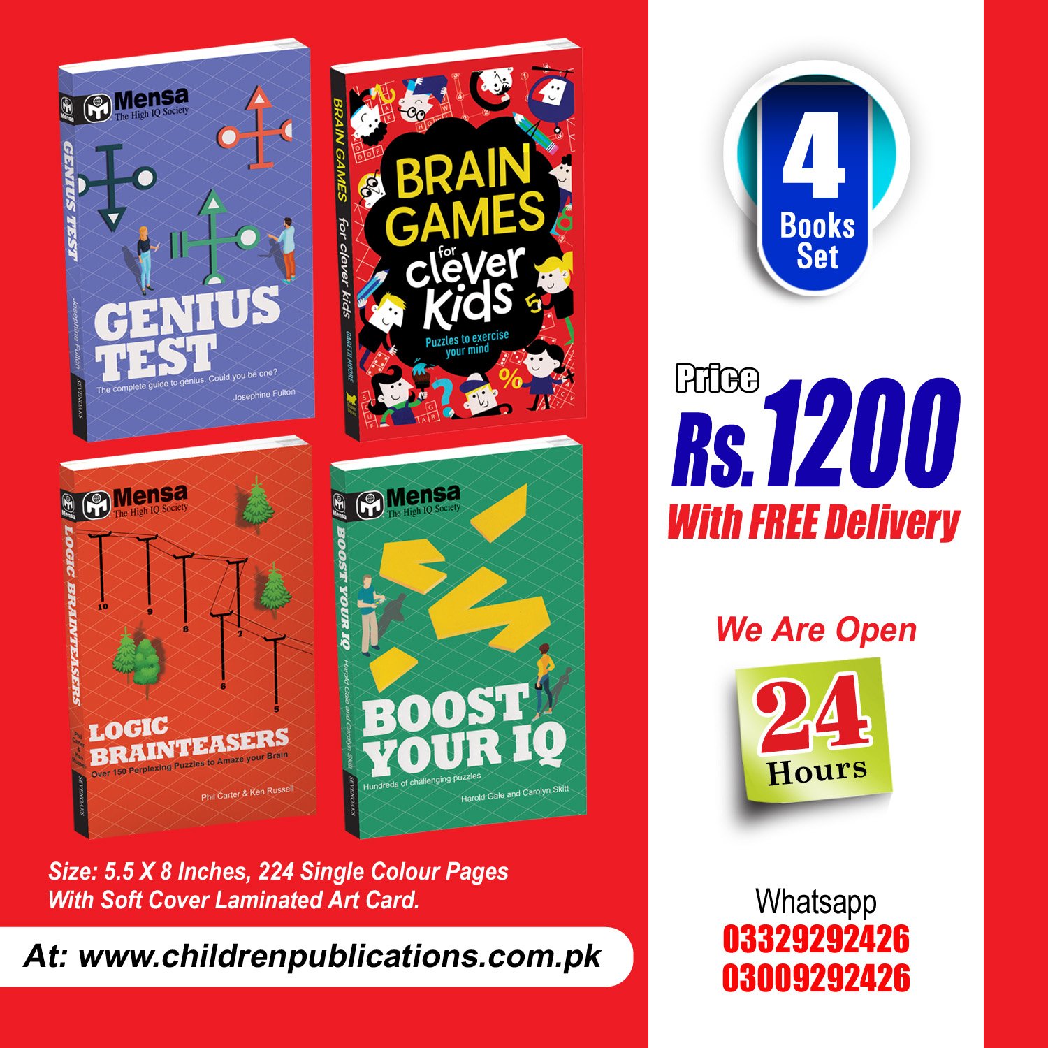 4-book-set-1 Boost Your IQ Mensa Series 4 books (Copy) - Image 1