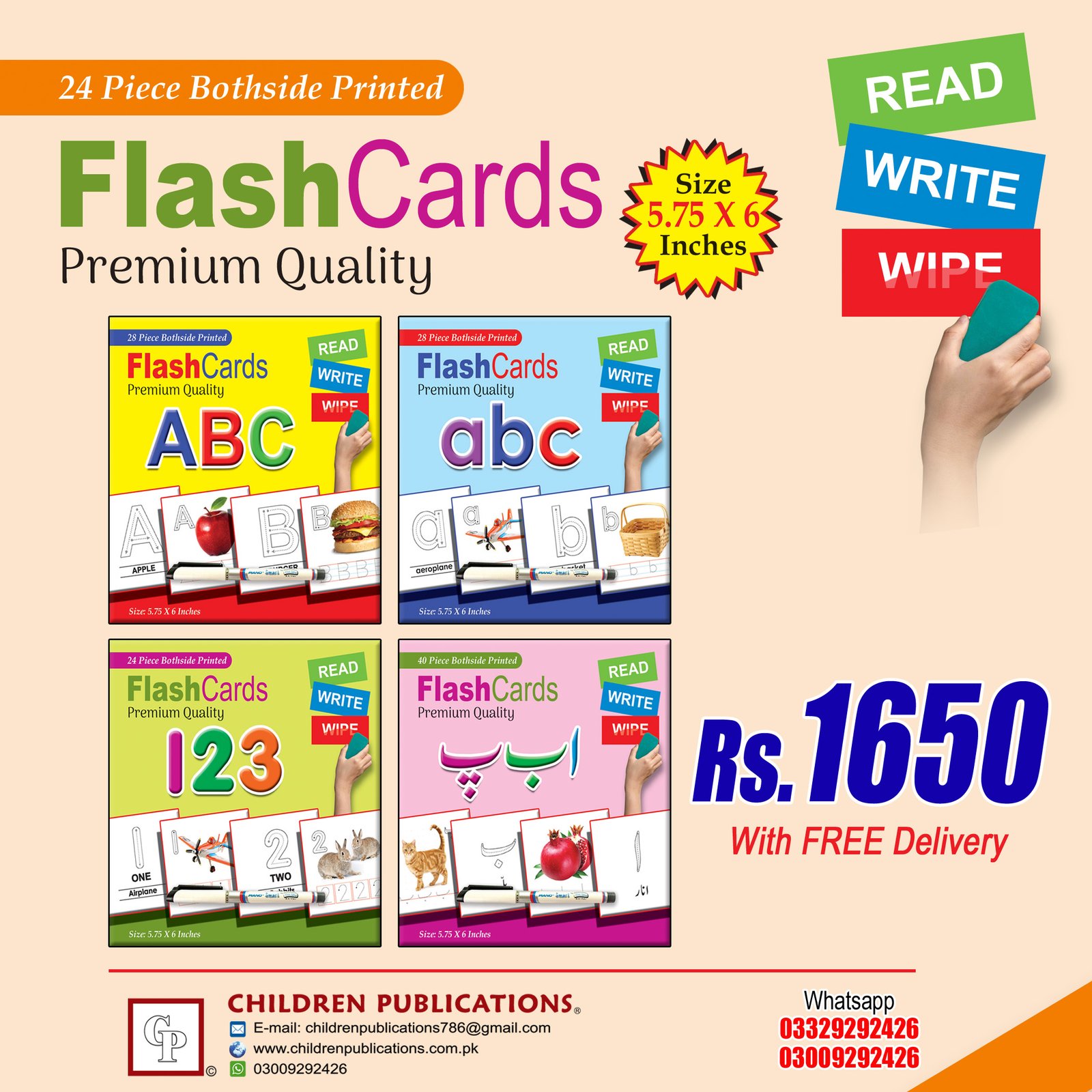 4-flash-cards Flash Card Premium Quality (4 Boxes) - Image 1