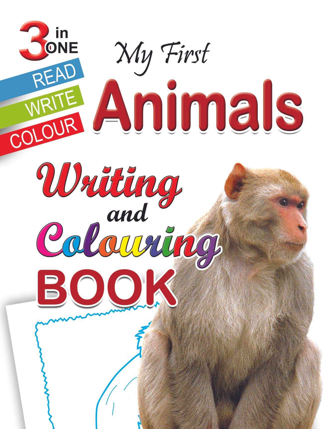animals-2 My First Animals ( Writing & Colouring Book ) - Image 1