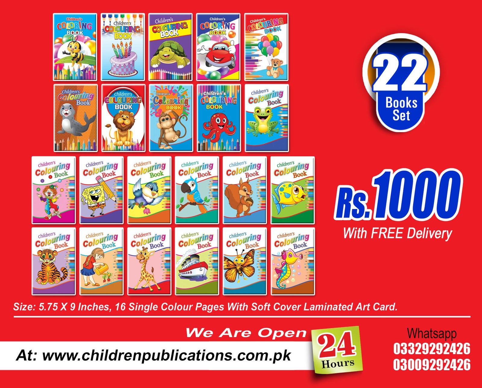 colouring-22-books Children's colouring 22 Book set - Image 1