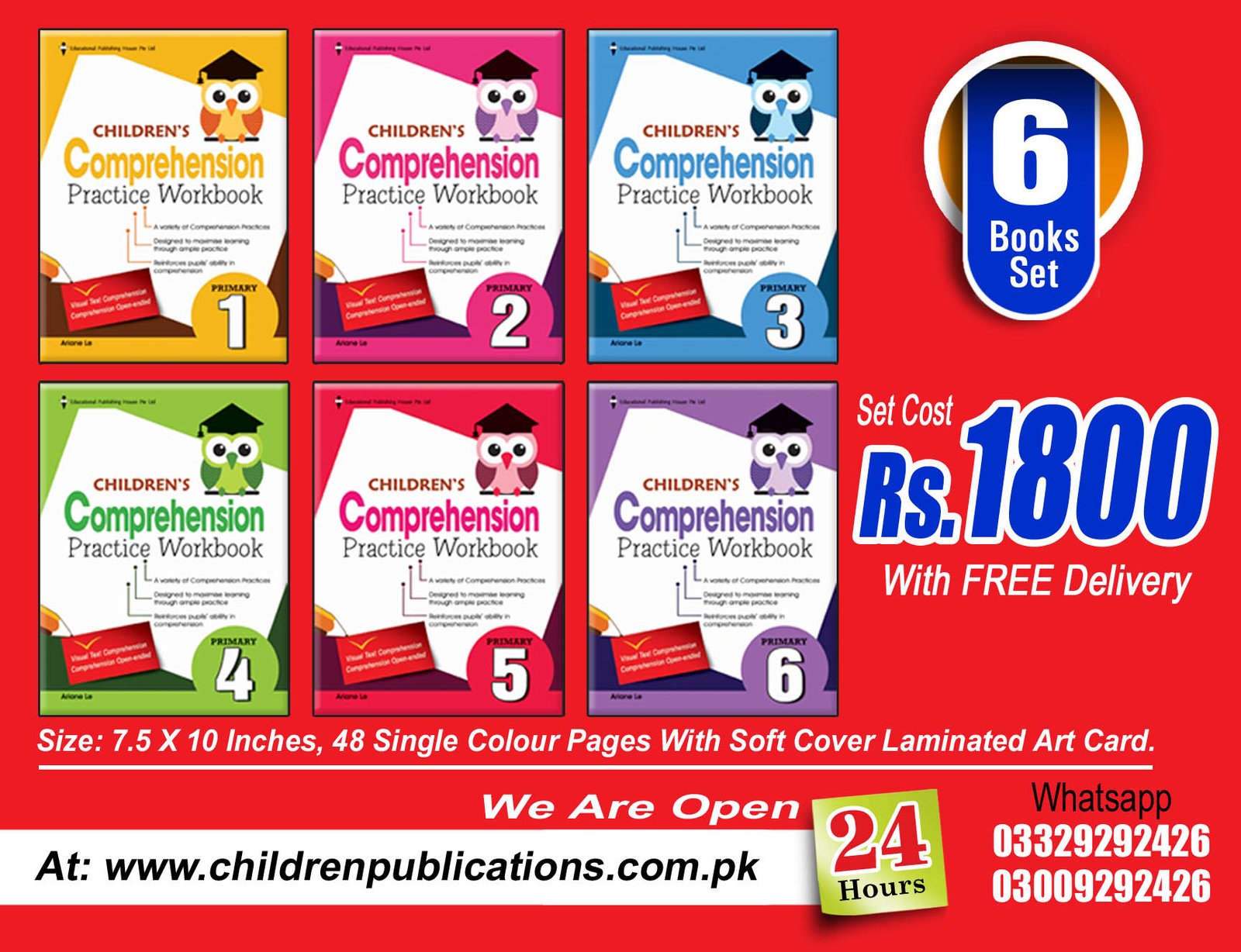 comprehension-practice-work-books-1 Children's Comprehension Practice Workbook (6 books) - Image 1