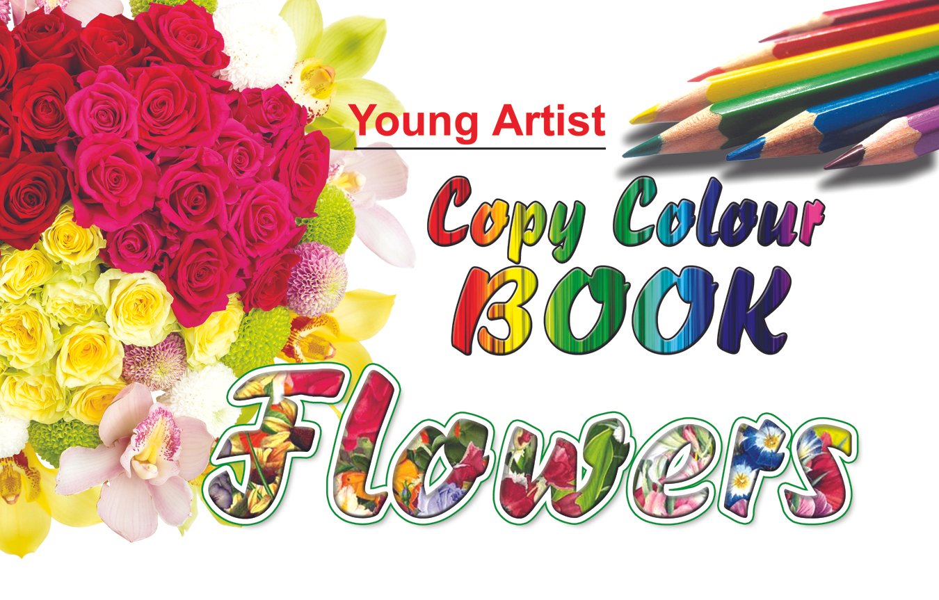 flowers-2 "Flowers" Young Artist (Copy Colour Book) - Image 1