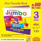 Children's Jumbo 3 In One (Board Book With free delivery) With Small abc