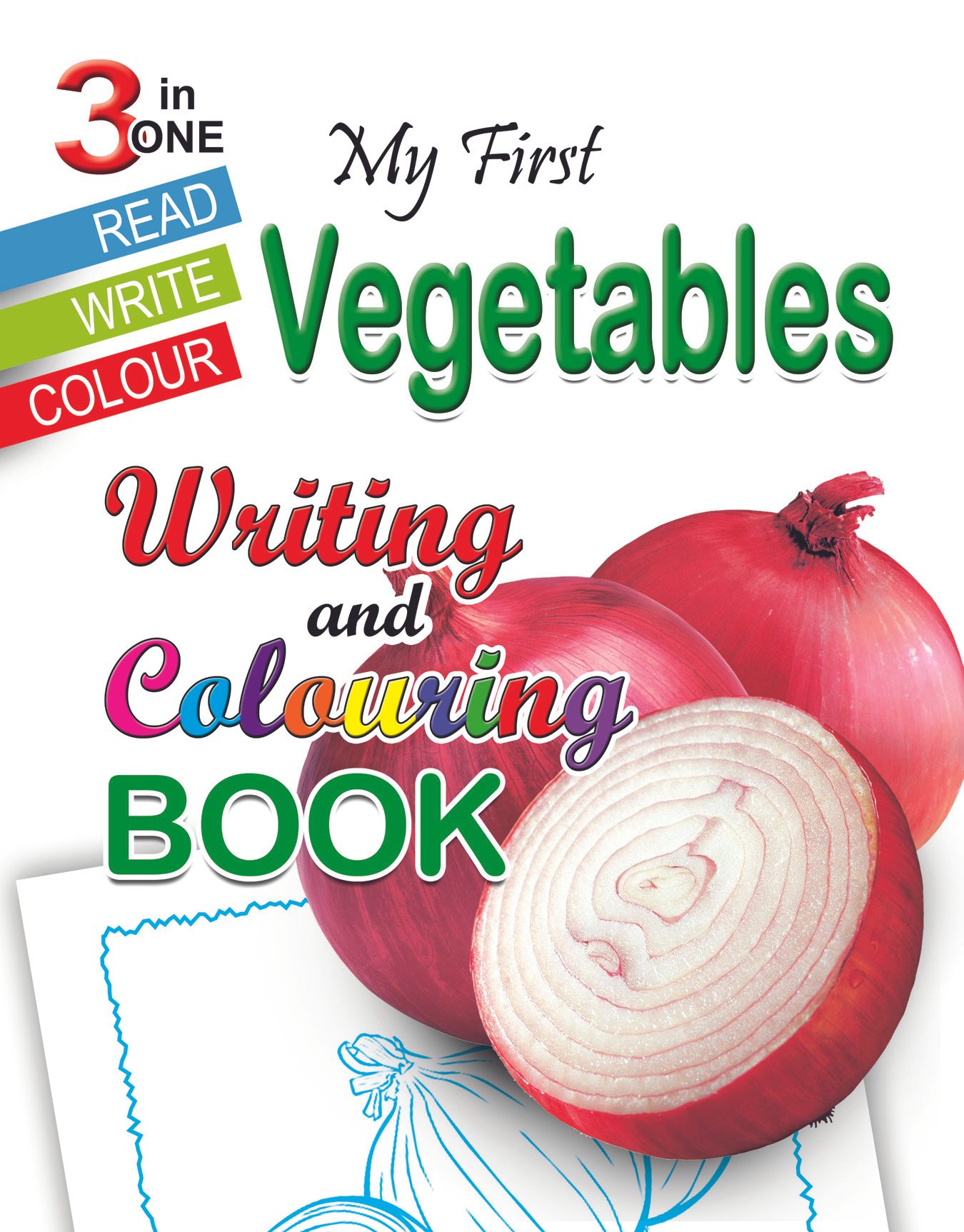 vegetables-onion My First Vegetables ( Writing & Colouring Book ) - Image 1