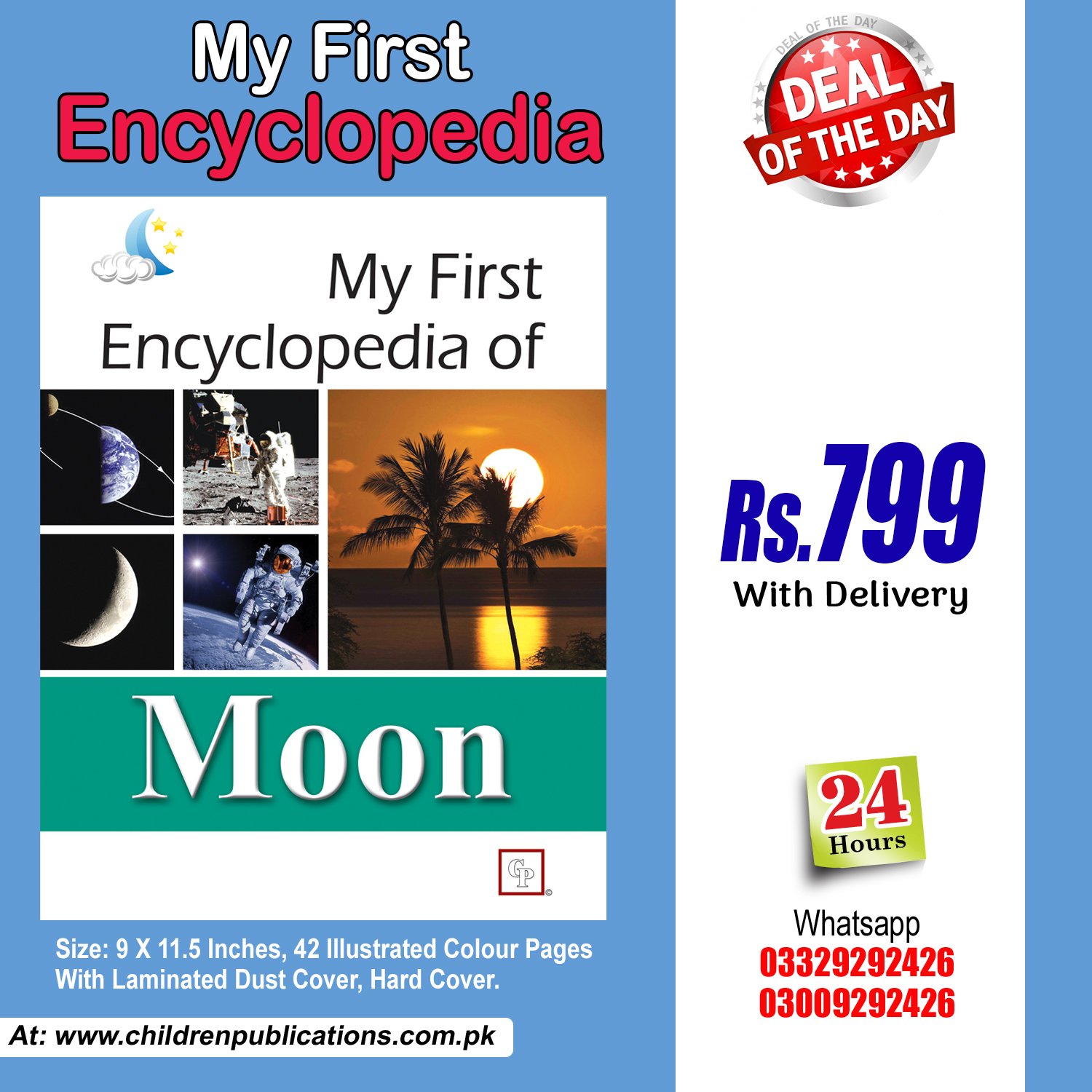 Moon-single-encylopedia-1.jpg My First Encyclopedia Of Moon (Hardcover) In English - Image 1