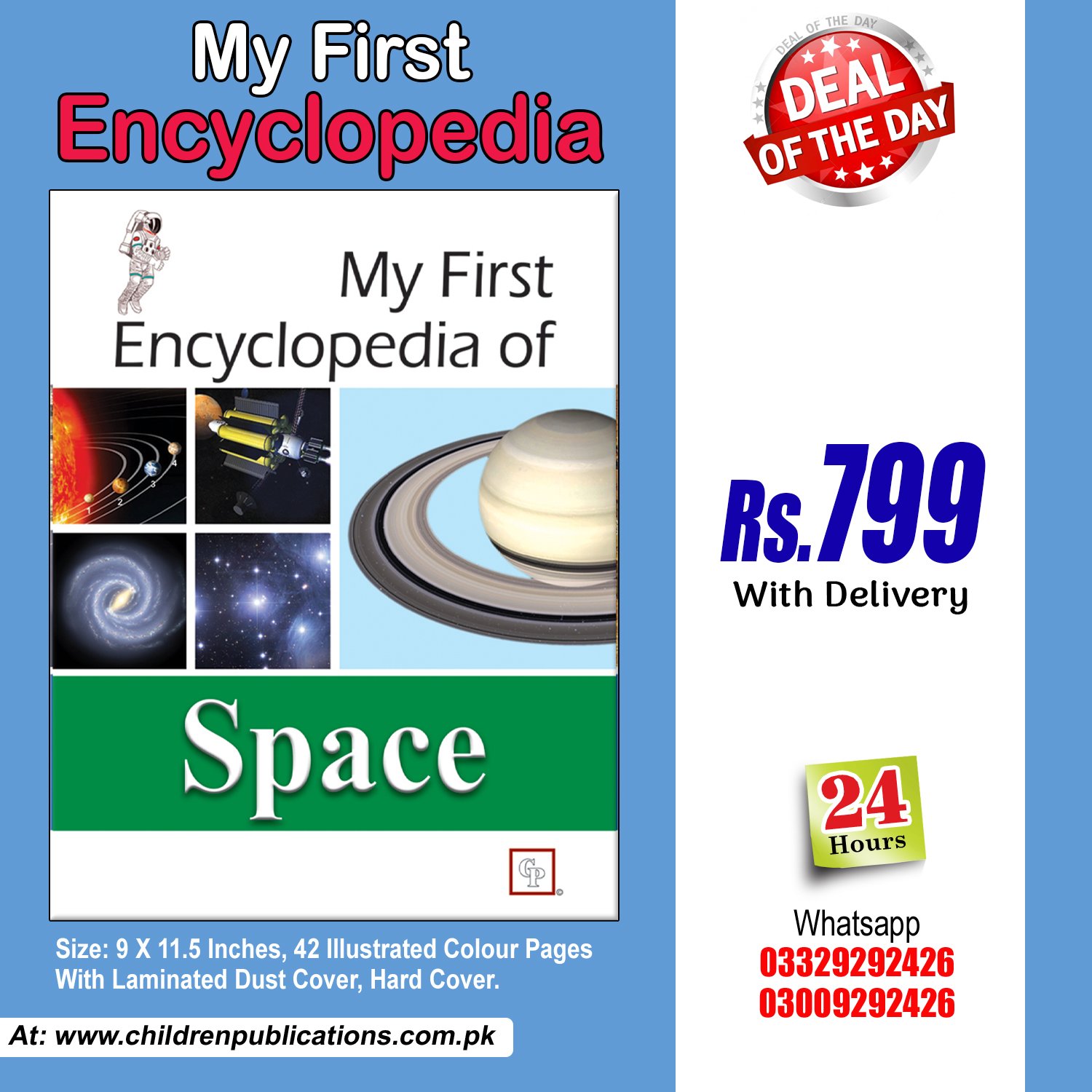 Space-Single-encylopedia.jpg My First Encyclopedia Of Space (Hardcover) In English - Image 1